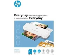 HP EVERYDAY laminavimo maišeliai, A3, 80 mic, 25 vnt., skaidrūs/blizgūs