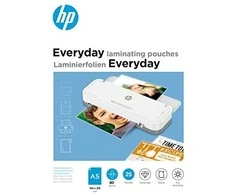 HP EVERYDAY laminavimo maišeliai, A5, 80 mic, 25 vnt., skaidrūs/blizgūs