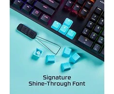 Pakaitiniai klavišai HyperX Rubber Keycaps, mėlynos spalvos (US)