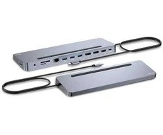 I-TEC USB-C metalinis ergonomiškas 4K 3x Ekrano prijungimo stotelė su PD 100 W