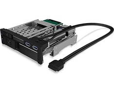 Doko stotelė Icy Box ICY BOX IB-174SSK-U 13,3 cm (5,25") Juodas laikymo disko dėklas