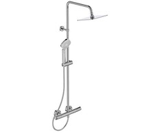 Stacionari dušo sistema Ideal Standard Ceratherm T100, Evo Diamond 200x200 mm galva ir rankiniu dušu, chrom