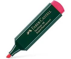 Žymeklis tekstui Faber-Castell, 1-5 mm, kirsta galvutė, raudonas 1212-306
