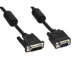 Kabelis InLine DVI-A - D-Sub (VGA) 5m juoda (17782B)