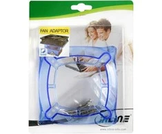 InLine fan adapter 120mm to 70/80/92mm – transparent/mėlynas