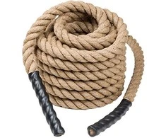 Natūrali jėgos-kovos virvė iš sizalio inSPORTline Waverope Base 15m 40mm 9,6kg