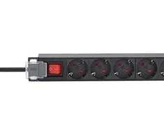 Intellinet 715133 Maitinimo juosta Rack 1U 9x Schuko lizdai, 4000W