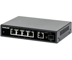 Šakotuvas Intellinet 561822 jungiklis Gigabit 4x RJ45 PoE+, 1x RJ45 Uplink, 1x lizdas SFP