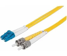 Intellinet Network Solutions Kryžminis pluoštas, dvipusis, vienpusis, LC / ST, 9 / 125μm, OS2, geltonas, 2m (750011)