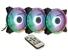 Inter Tech Ventiliatorius Argus RS- 07 RGB 3- pack + Hub (88885537)