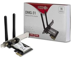 Inter-Tech DMG-31 Eingebaut WLAN - PCI Express - Wi-Fi 4 (802.11n) - 300 Mbit/s - kabellos