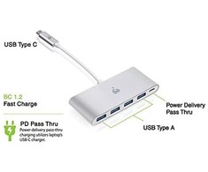 USB IOGear GUH3C4PD šakotuvai ir šakotuvai USB 3.2 Gen 1 (3.1 Gen 1) Type-C 5000 Mbit/s Balta