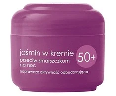 Ziaja Jasmine Night Skin Kreminis naktinis veido kremas nuo raukšlių, 50 ml