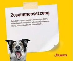 Josera Lamb &amp; Rice sausas maistas suaugusiems šunims su ėriena 900g