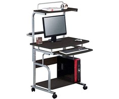 TECHLY Mobile Desk for PC Spausdintuvas with Extractable Keyboard Glossy Juodas