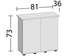 Juwel Spintelė akvariumui, Rio 125 baltos spalvos 81x36x73cm SPEC