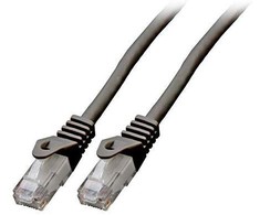 EFB Elektronik 1m Cat6 Patch - 1 m - Cat6 - U/UTP (UTP) - RJ-45 - RJ-45 - Juodas