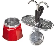 Bialetti Mini Express kavos virimo aparatas, raudonos spalvos, 2 puodeliai