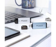 Kietasis diskas TRANSCEND 512GB,USB EXTERNAL SSD, ESD300S, USB 10GBPS, TYPE C, Sidabrinis