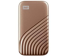 Kietasis diskas Western Digital Sandisk WD 1TB My Passport SSD - Portable SSD, iki 1050MB/s Read and 1000MB/s Write Speeds, USB 3.2 Gen 2 - Gold, EAN: 619659183981