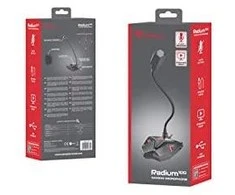 Natec Genesis | Gaming microphone | Radium 100 | Juodas ir raudona | USB 2.0