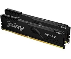 RAM KINGSTON 32GB 3200MHz DDR4 CL16 DIMM rinkinys iš 2 1Gx8 FURY Beast Juodas