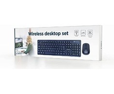 Klaviatūra gembird Kabelloses Desktop-Set juodas DE-išdėstymas
