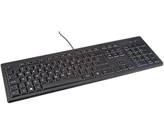 Hewlett Packard (HP) HP 125 Klaviatūra su USB jungtimi su laidu, Sanitizable - Juodas - US ENG