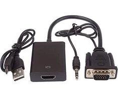 AV adapteris PremiumCord HDMI - D-Sub (VGA) + 3,5 mm juodas lizdas