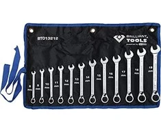 KS Tools Kombinuotų terkšlinių raktų su reversu komplektas 8-19mm, 12, Brilliant Tools