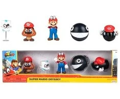 Jakks Pacific Super Mario Odyssey figūrėlių rinkinys 5 vnt. 6 cm Mario Bros | Nauja