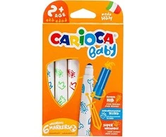 Flomasteriai mažyliams CARIOCA BABY SUPERWASHABLE, 6 spalvų