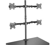 Monitorių Laikiklis - LINDY Quad Ekranas Bracket 4x17''-28'', Maks. 7kg, Juodas