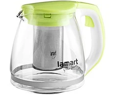 Lamart stiklinis arbatinukas 1,1l su sieteliu , žalias