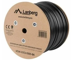 LANBERG LCU6-21CU-0305-BK UTP suvytas kabelis CU OUTDOOR kat. 6 305 m Judas