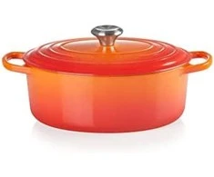 Le Creuset Puodas Signature ovalus 29 cm orkaitės raudonas