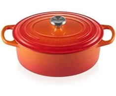 Le Creuset Puodas Signature ovalus 29 cm orkaitės raudonas