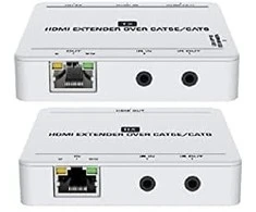 Level One AV signalo perdavimo sistema LevelOne HVE-9007 AV plėtiklis AV siųstuvas ir imtuvas baltas