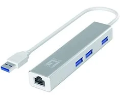Level One USB šakotuvas LevelOne 1x RJ-45 + 3x USB-A 3.0 (USB-0504)