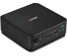 KVM Jungiklis - LINDY 2 Prievadų Type C DisplayPort 1.2 KVM Jungiklis 3840x2160@60Hz Maitinimo Šaltinis