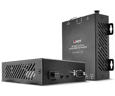 KVM Prailginimas - LINDY Šviesolaidinis HDMI 4K60, USB, IR ir RS232 KVM Prailginimas, 300 m, Juodas