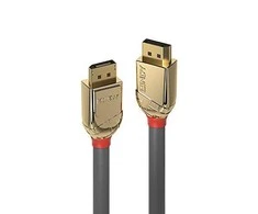 DisplayPort Kabelis - LINDY Gold Line DisplayPort 1.2 Kabelis, 7.5 m, Pilkas
