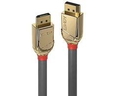 DisplayPort kabelis - LINDY Gold Line DisplayPort 1.2 kabelis, M/M, 15 m, Pilkas