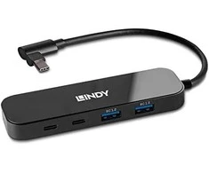 USB Hub - LINDY 4 Port USB 3.2 Gen 2 Type C Hub 10 Gbps Power Delivery