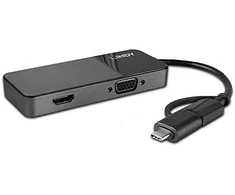 Adapteris - LINDY USB 3.0 Type A/C į HDMI &amp; VGA konverteris 3840x2160 30Hz