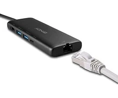 Nešiojamojo Kompiuterio Dokavimo Stotis - LINDY DST-Mini, USB-C Nešiojamojo Kompiuterio Mini Dokavimo Stotis, 4K Palaikymas, 100W Perėjimo Įkrovimas 4K HDMI®, PD 3.0 100W, Gigabit Ethernet, MicroSD ir SD, Juoda