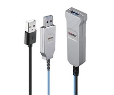 USB Kabelis - LINDY Šviesolaidinis USB 3.0 Laidas, 5Gbps, 30 m, Mėlynas