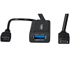 USB Prailginimo Laidas - LINDY USB 3.2 C/A Prailginimo Laidas 5Gbps 5m, Juodas