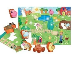 Lisciani Lavinamoji dėlionė BABY FARM 70x50cm