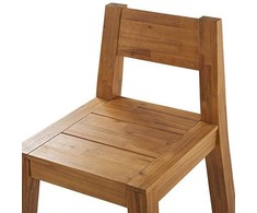 Beliani rinkinys 4 sodo kėdės acacia wood LiVORNO